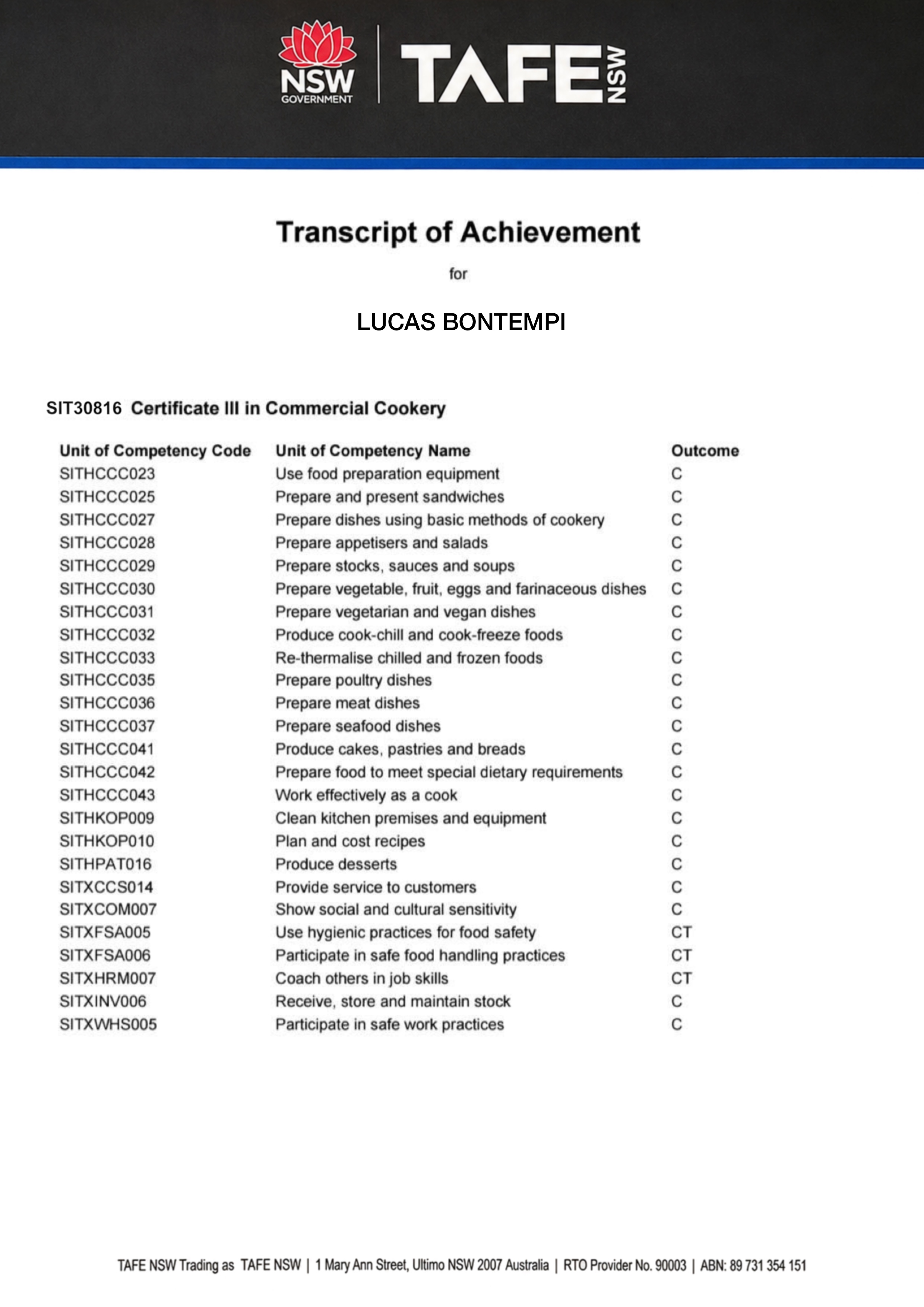 Transcript of Achievement